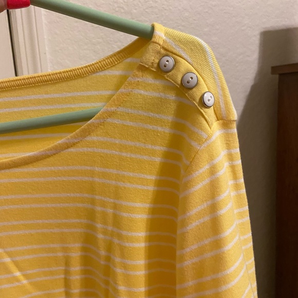 Cj Banks new with tags 1x yellow and white button shirt - Picture 4 of 4